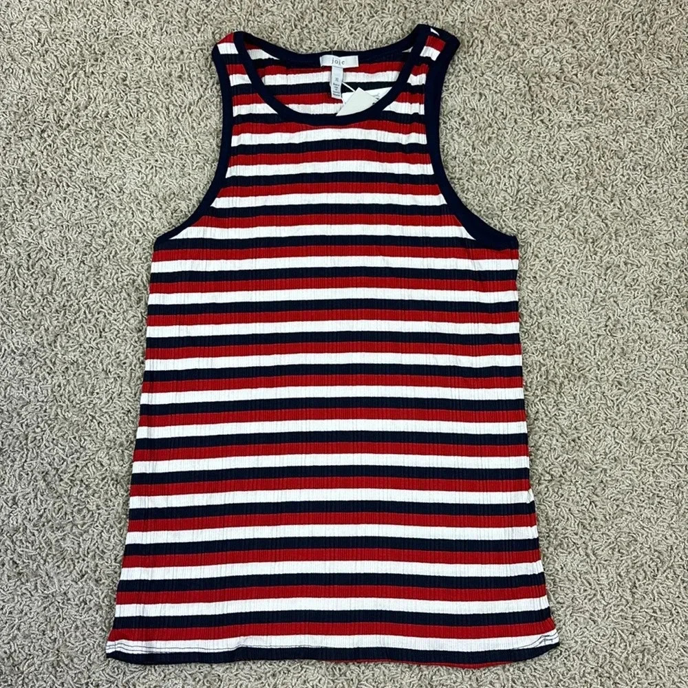 NWT Joie striped nautical ribbed tank top sz xl